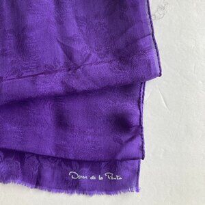 Oscar de la Renta Purple Scarf - 64 inches
